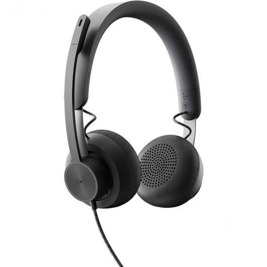 Logitech Zone Wired MS Teams Auriculares con Microfono Plegable USB-C - Diadema Ajustable - Almohadi