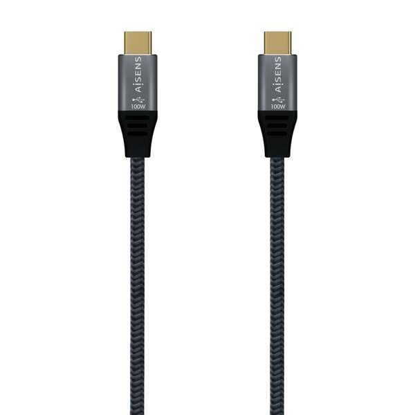 Aisens Cable USB 3.2 Gen2x2 Aluminio 20Gbps 8K@30Hz 5A 100W E-Mark, Tipo USB-C/M-USB-C/M - 1.5m - Co