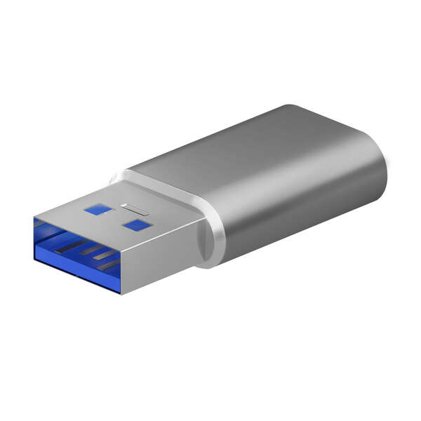 [A108-0677] Aisens Mini Adaptador USB 3.2 Gen2/USB 2.03A - Tipo USB-C/H-A/M - Color Gris
