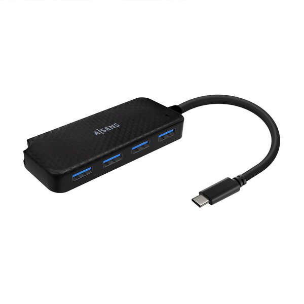 [A109-0715] Aisens Hub USB 3.1 USB-C - USB-C/M-4Xtipo A/H - 15cm - Color Negro