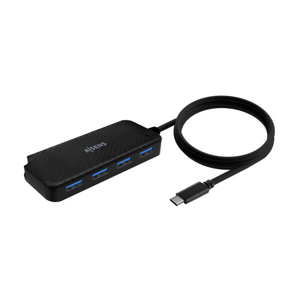 [A109-0716] Aisens Hub USB 3.1 USB-C - USB-C/M-4Xtipo A/H - 60cm - Color Negro
