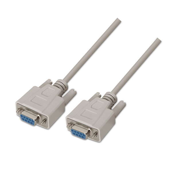Aisens Cable Serie Null Modem - DB9/H-DB9/H - 1.8m para Dispositivos de Comunicacion Equipados con P
