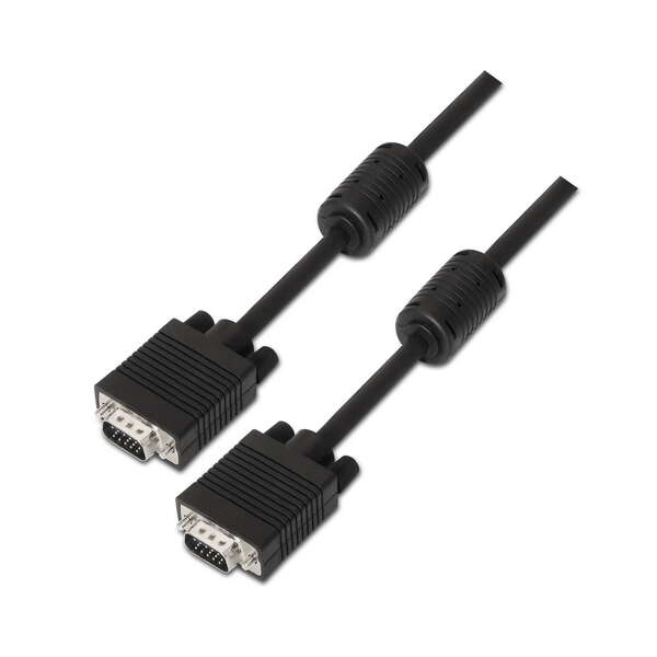 Aisens Cable SVGA con Ferrita - HDB15/Macho-HDB15/Macho - 3.0m para Monitor - Televisor y Proyector