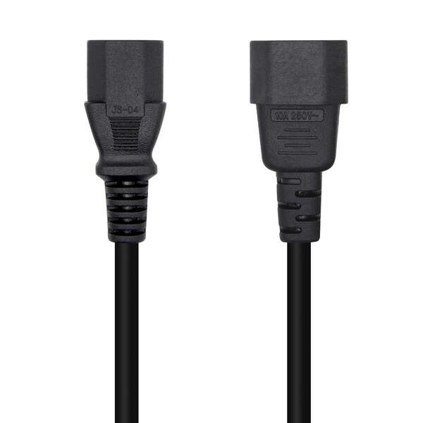 [A132-0466] Aisens Cable Alimentacion CPU - C13/H-C14/M - 3.0m - 100% Cobre Puro AWG18 - Color Negro