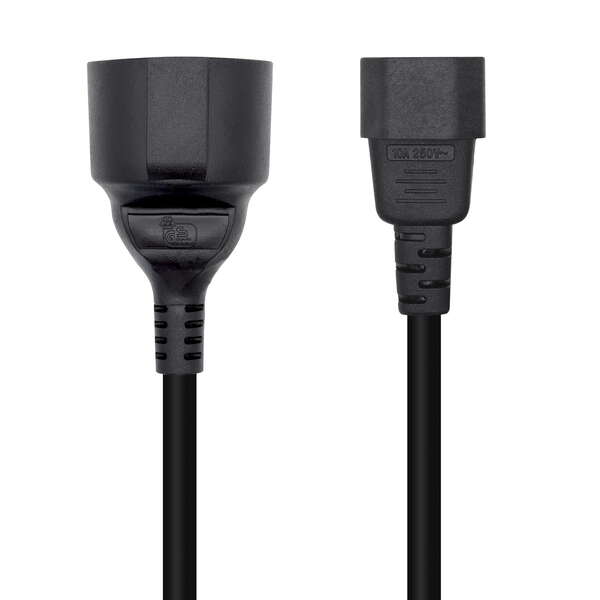 [A132-0467] Aisens Cable Alimentacion 16A - C14/M A CEE7/H - 25cm - Color Negro