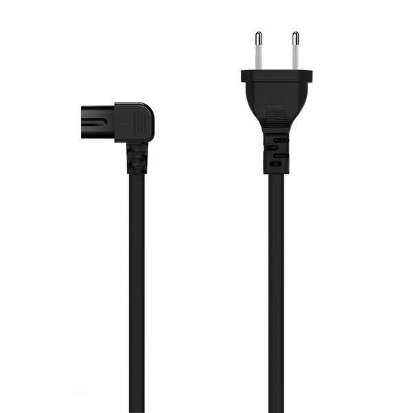 [A132-0599] Aisens Cable Alimentacion Acodado Forma 8 - CEE7/16/M-C7/H - 3.0M - Color Negro