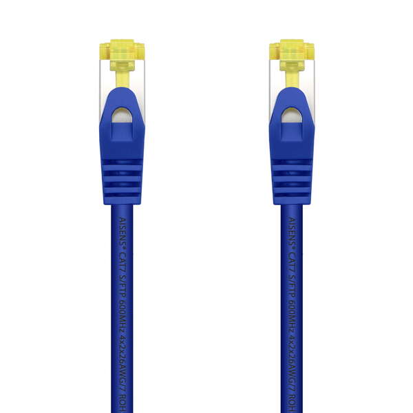 Aisens Cable de Red Latiguillo RJ45 LSZH Cat.7 600 MHz S/FTP PIMF AWG26 - 25cm - Color Azul