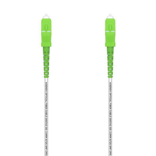[A152-0500] Aisens Cable Fibra Optica Latiguillo G657A2 3.0 9/125 SMF Simplex CPR Dca LSZH - SC/APC-SC/APC - 20M