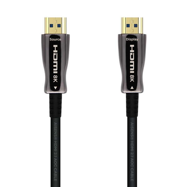 Aisens Cable HDMI V2.1 AOC (Active Optical Cable) Fibra Optica Ultra Alta Velocidad UHS 8K@60Hz 4K@1
