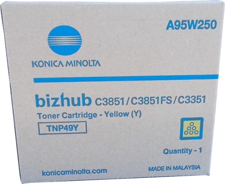 [A95W250] Konica Minolta TNP49 Amarillo Cartucho de Toner Original - TNP49Y/A95W250