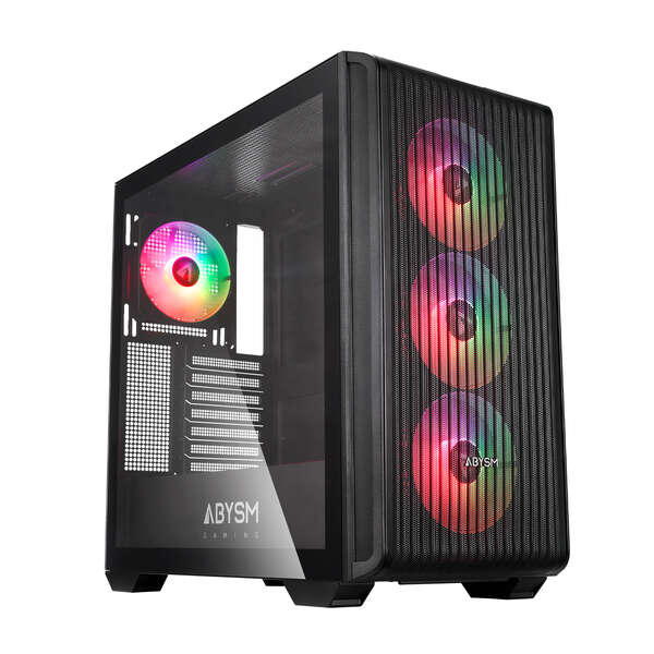 Abysm Danube Kamp BX300 Black Caja Torre ATX, ITX, Micro ATX - Lateral Cristal Templado - 3.5" y 2.5