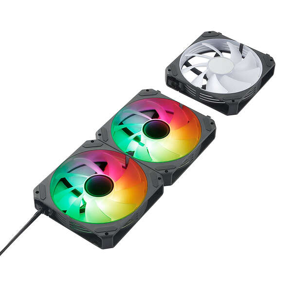 [AB311001B] Abysm Gaming Arclight 2.0 ARGB Black Pack de 3 Ventiladores 120mm con Iluminacion ARGB - Velocidad M