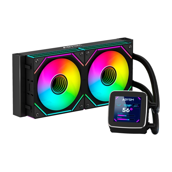 [AB324011] Abysm Oceanic LCD 240 ARGB Kit de Refrigeracion Liquida - 2 Ventiladores de 120mm - Iluminacion ARGB