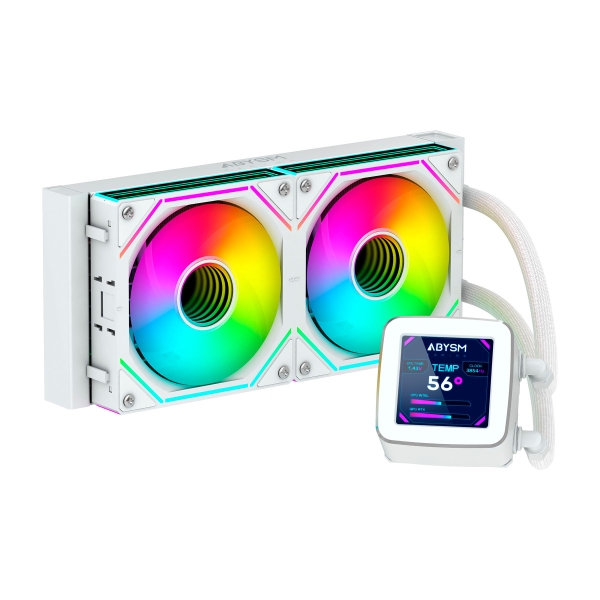 [AB324012] Abysm Oceanic LCD 240 ARGB Kit de Refrigeracion Liquida - 2 Ventiladores de 120mm - Iluminacion ARGB