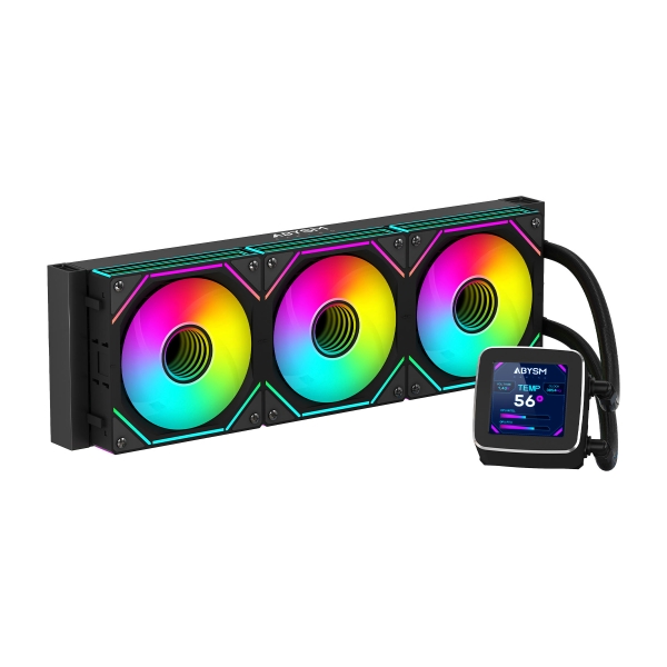 Abysm Oceanic LCD 360 ARGB Kit de Refrigeracion Liquida - 3 Ventiladores de 120mm - Iluminacion ARGB