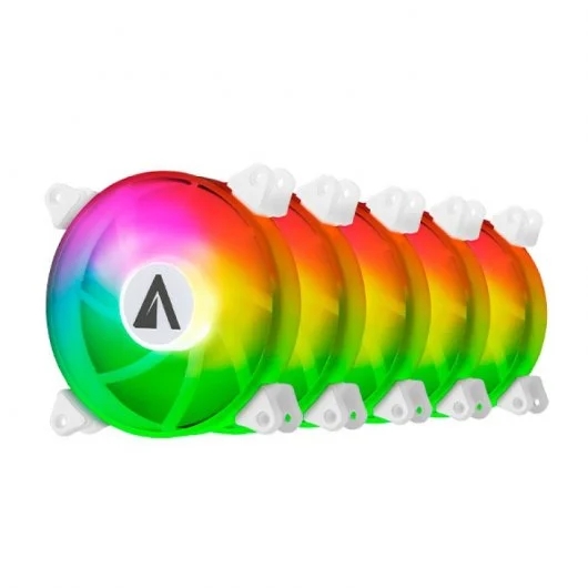 Abysm Gaming Arclight Pack de 5 Ventiladores 120mm con Iluminacion ARGB - Velocidad Max. 1500rpm - I