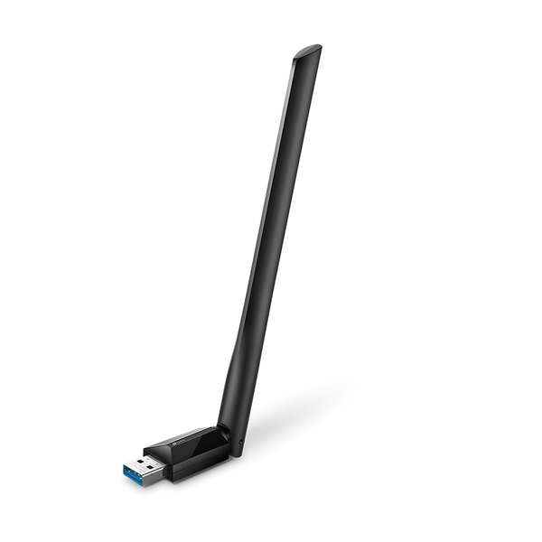 [Archer T3U Plus] TP-Link Adaptador USB Inalambrico Banda Dual AC1300 - 1 Antena Externa de Alta Ganancia - Tecnologia