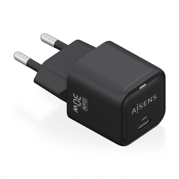 Aisens Cargador Gan USB-C 30W - Alta Eficiencia Energetica - Diseño Elegante y Moderno - Tecnologia