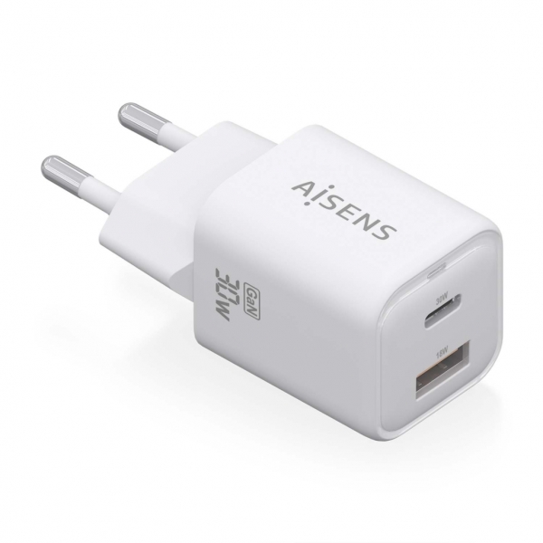 Aisens Cargador Gan USB-C 30W - Alta Eficiencia Energetica - Diseño Elegante y Moderno - Tecnologia