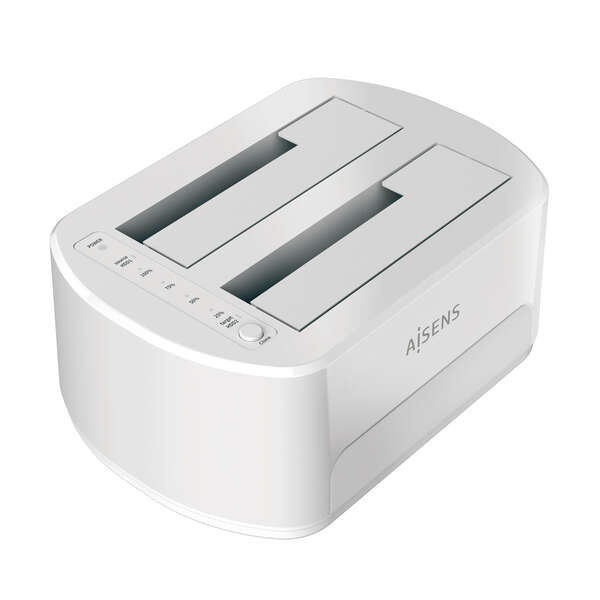 [ASDS-D02W] Aisens Estacion de Docking de Doble Bahia ASDS-D02W Sata 2.5/3.5 a USB 3.0/3.1 Gen1 - Clone - Color
