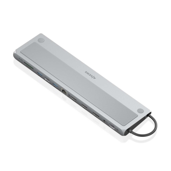 [ASUC-12P020-GR] Aisens USB-C Dock 12 en 1 - USB-C a 2xHDMI - 1xDisplayPort - 1xRJ45 - 3xUSB-A USB3.0 - 1xUSB-C - 1xU
