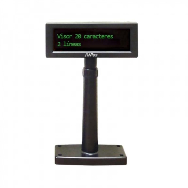 [AVP-VFD220] AVPos Visor VFD220 - 2 Lineas de 20 Caracteres - Color de Pantalla Verde - 267 Tipos de Caracteres I
