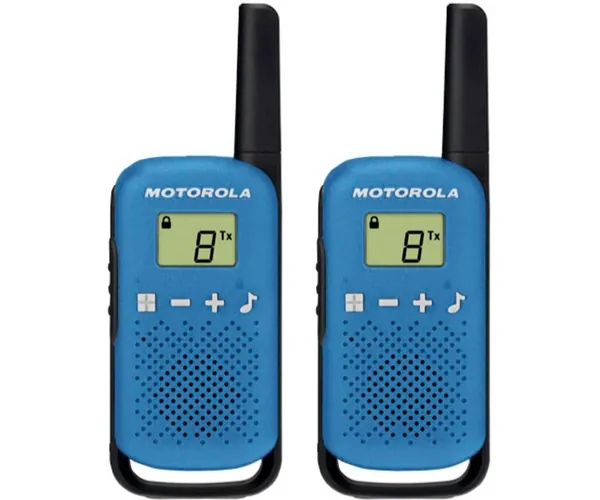 [B4P00811LDKMAW] Motorola T42 Pack 2 Walkie Talkies - 16 Canales PMR446 - Alcance hasta 4Km - Autonomia hasta 18h - C
