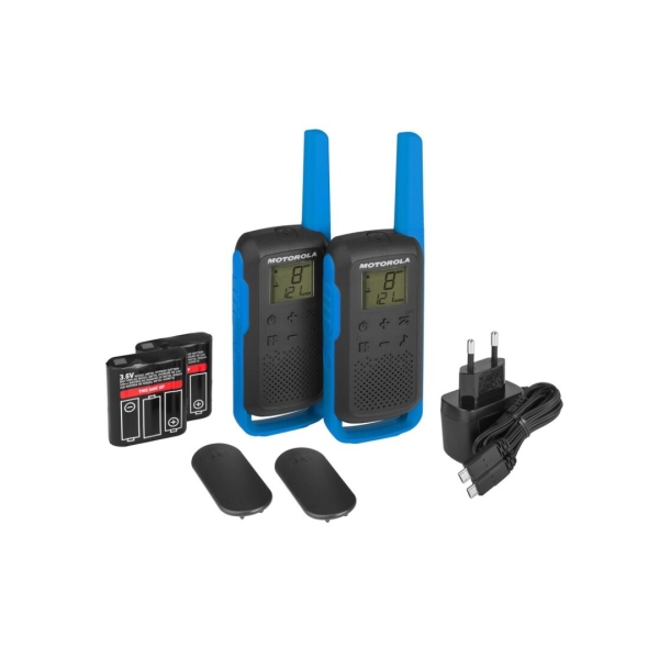 [B6P00811LDRMAW] Motorola T62 Pack 2 Walkie Talkies - 16 Canales PMR446 + 121 Codigos de Privacidad- Alcance hasta 8K