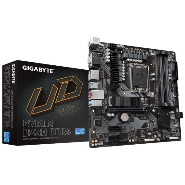 Gigabyte B760M DS3H Placa Base Intel LGA1700 4x DDR4 - M.2, SATA, PCIe4.0, HDMI, Displayport, USB 3.