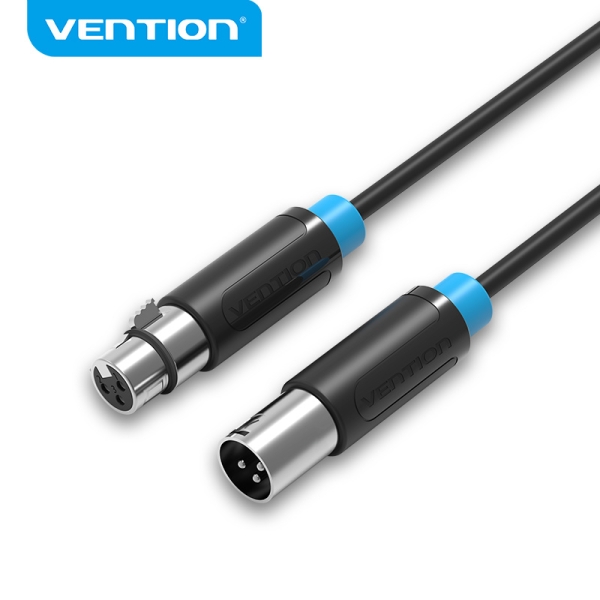 Vention Cable de Microfono XLR - Conectores Bañados en Oro - Conductor de Bronce Esmaltado - Color N