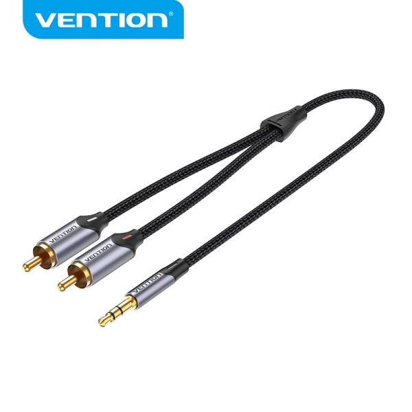 Vention Cable de Audio RCA - Sonido Hi-Fi - Cancelacion de Ruido - Conductor de Cobre 29AWG - Interf