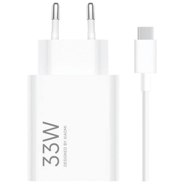 Xiaomi 33W Combo Cargador de Pared para Smartphone USB-A 33W + Cable - Identificacion Inteligente de