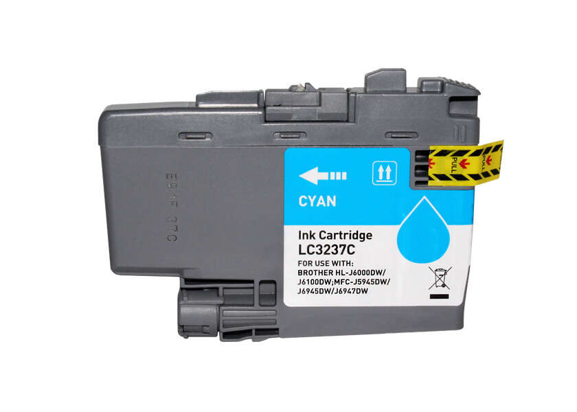 [BI-LC3237CY(PG)] Brother LC3237 Cyan Cartucho de Tinta Pigmentada Generico - Reemplaza LC3237C