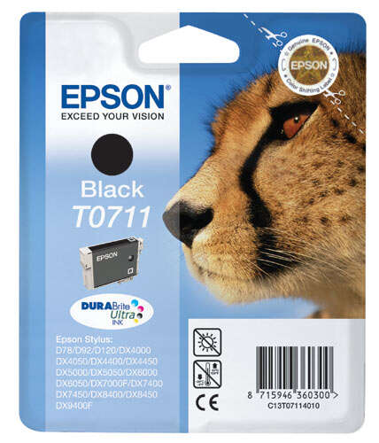 Epson T0711 Negro Cartucho de Tinta Original - C13T07114012