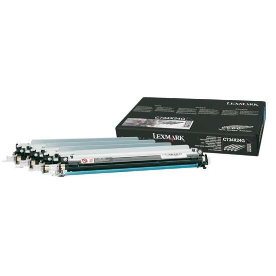 Lexmark C734X24G Pack de 4 Unidades de Tambor de Imagen Original Negro, Cian, Amarillo y Magenta - C