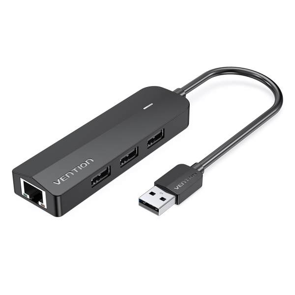 [CHPBB] Vention HUB 5 en 1 USB 2.0 a 3xUSB2.0/MicroUSB/RJ45 - 0.15m - Color Negro