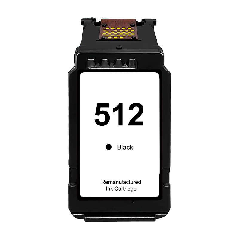 Canon PG512/PG510 Negro Cartucho de Tinta Remanufacturado - Muestra Nivel de Tinta - Reemplaza 2969B