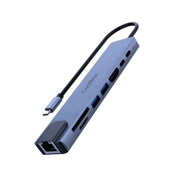 [COO-DOCK-C-81] CoolBox MiniDock C81 USB-C - 1x HDMI 4K, 2x USB 3.2 Gen1, 1x USB-C PD, 1x  USB-C, 1x SD, 1xMicroSD/T