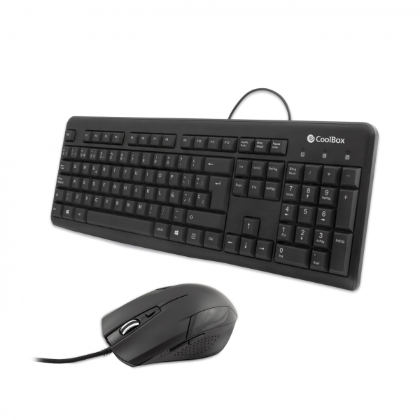 [COO-KTR-01U] Coolbox KTR-01U Pack USB Teclado 105 Teclas + Raton 4 Botones - Uso Ambidiestro - Cable de 1.50m - C