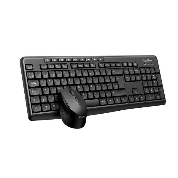 [COO-KTR-03W] Coolbox COO-KTR-03W Pack de Teclado USB Inalambrico - Multimedia + Raton Optico USB Inalambrico 4 Bo
