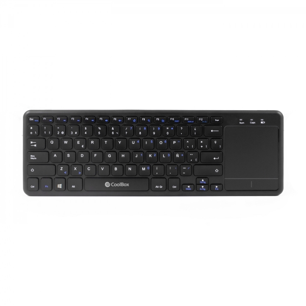 [COO-TEW01-BK] Coolbox TEW01-BK Teclado Inalambrico Touchpad - PC, TV - Color Negro