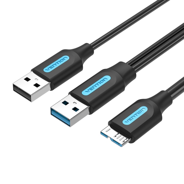 Vention Cable USB 3.0 A-Micro-B Alta Velocidad 5Gbps - Conductor de Cobre Esmaltado - Fuente de Alim