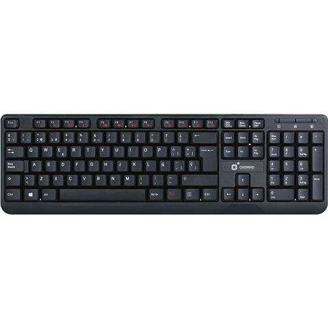 [CR0676] Cromad T50 Teclado Multimedia USB - Teclas FN + Multimedia - Diseño Extrafino y Tacto Suave