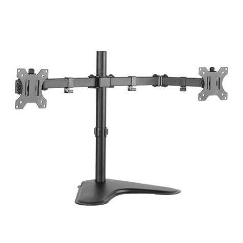 [CR0907] Cromad Soporte de Mesa con Brazos Articulados para 2 Monitores de 13"-32" - Giratorio e Inclinable -
