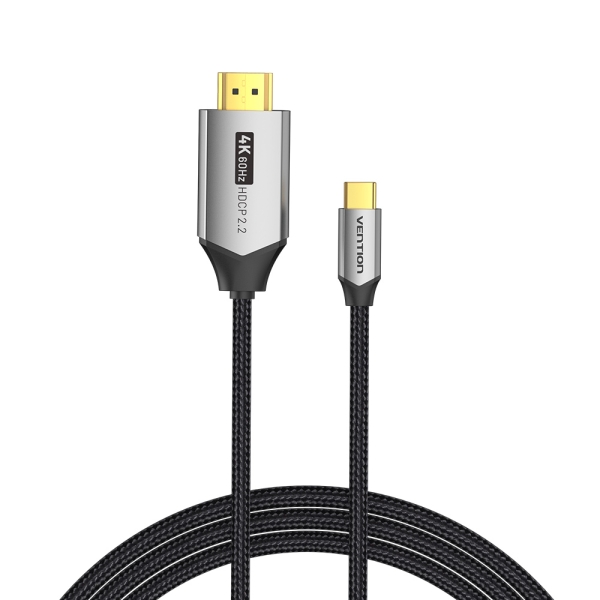 Vention Cable USB-C a HDMI 4K - Alta Resolucion 4K@60Hz - Plug & Play - Conectores Chapados en Oro -
