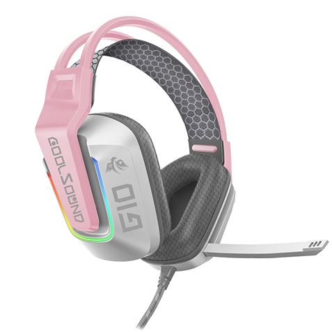 [CS0262] Coolsound Auricular Gaming G10 - Compatible con XBOX, PS5, PS4, Switch y PC - Color Rosa