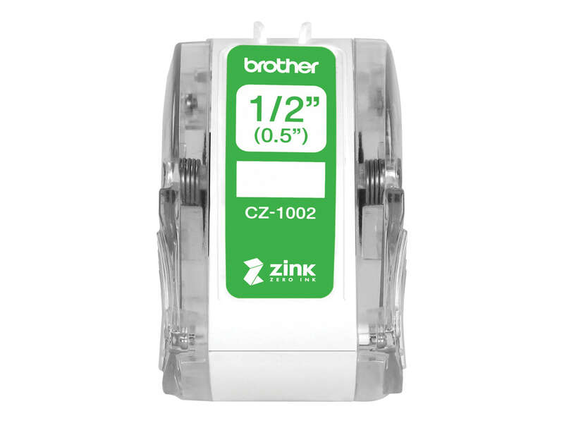 Brother CZ1002 Rollo de Etiquetas Originales de Tamaño Personalizado - Ancho 12mm x 5 metros - Zero