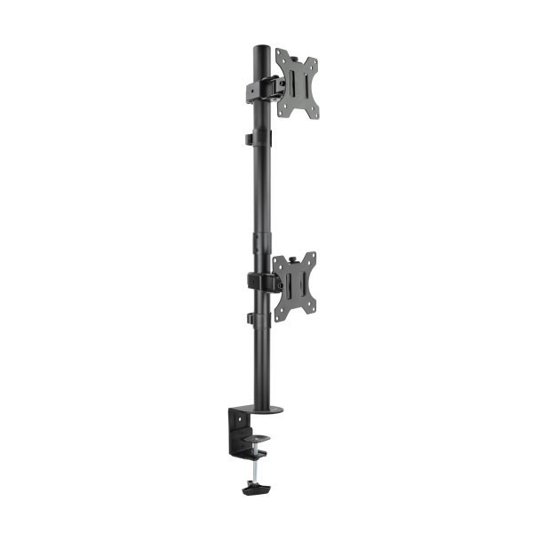 Tooq Soporte de Mesa para 2 Monitores en Vertical de 13"-32" - Giratorio e Inclinable - Peso Max 8kg