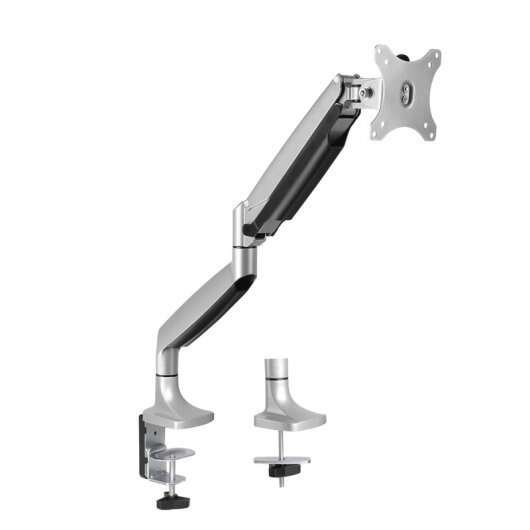 Tooq Soporte de Mesa con Brazo Articulado para Monitor de 13"-32" - Giratorio e Inclinable - Piston