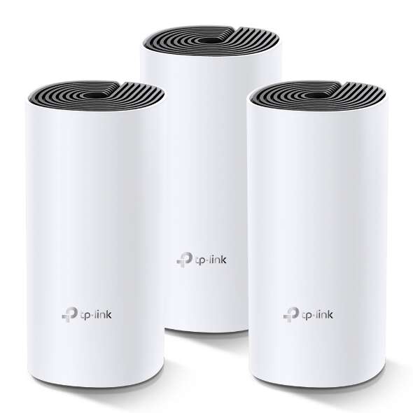 [Deco M4(3-Pack)] TP-Link Sistema WiFi Hibrido Mesh  AC1200 - 3 Pack - Cobertura wifi 370m2